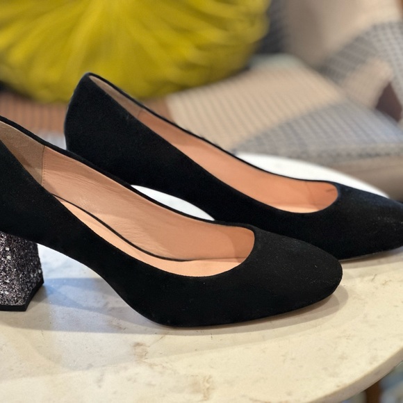 Kate Spade New York CHARLIZE HEELS
COLOR: BLACK GLITTER
STYLE #: S735001 - Picture 1 of 5